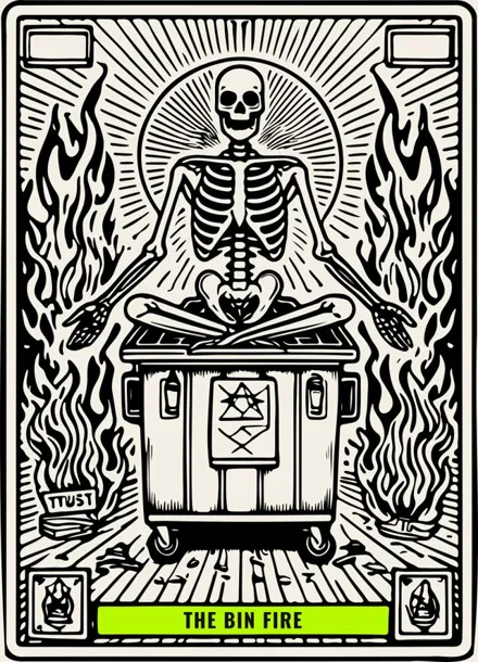 Tarot card: The Bin Fire